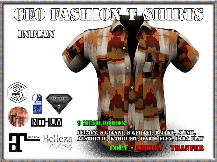 R:CASUAL SHIRTS *INDIAN* 9/BODIES