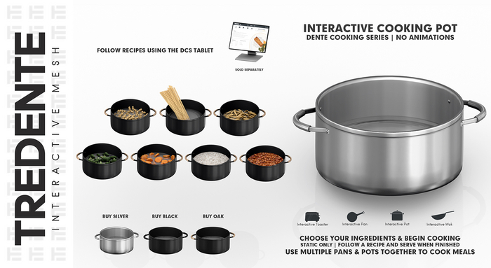 Tredente // Interactive Cooking Pot [BLACK] (Packed)