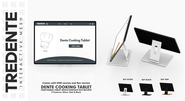 Tredente // DCS Cooking Tablet [BLACK] (Packed)