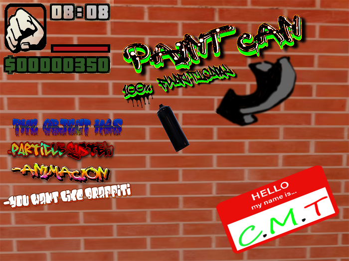 //particulate accessory//spray paint graffiti