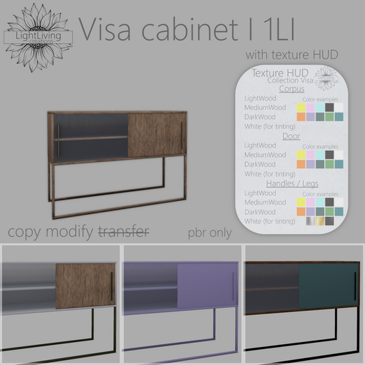 ~LLc~ Visa cabinet I 1LI w. texture HUD