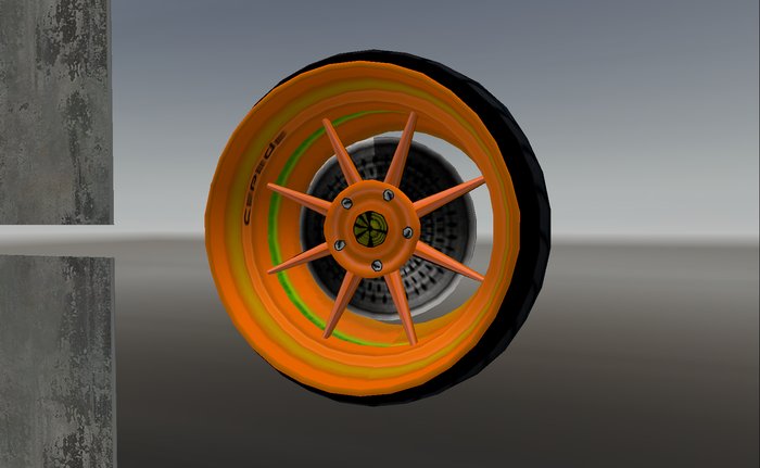 *C>P>D>* Custom Powder Coat Wheel Paints-HighlighterOrange rim texture