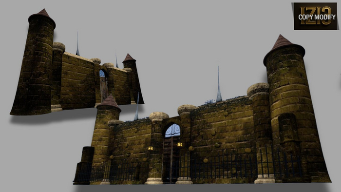 Castle wall - Mesh Copy & Modify