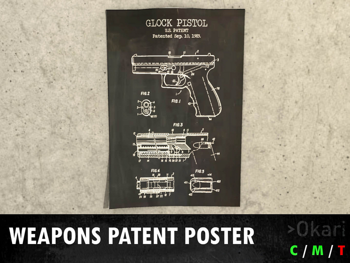 Austria G Pistol Patent Poster