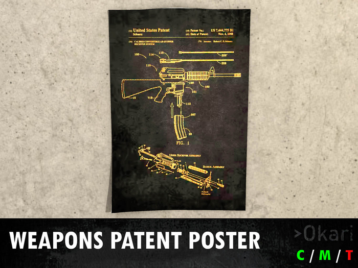 AR-15 Convertible Kit Patent Poster