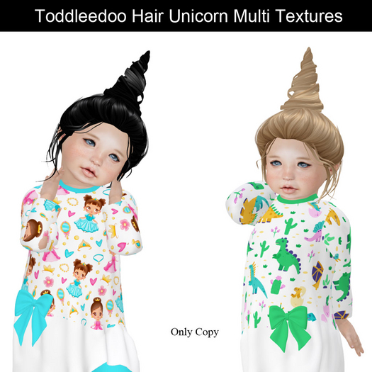 Toddleedoo Hair Unicorn Multi Textures Demo