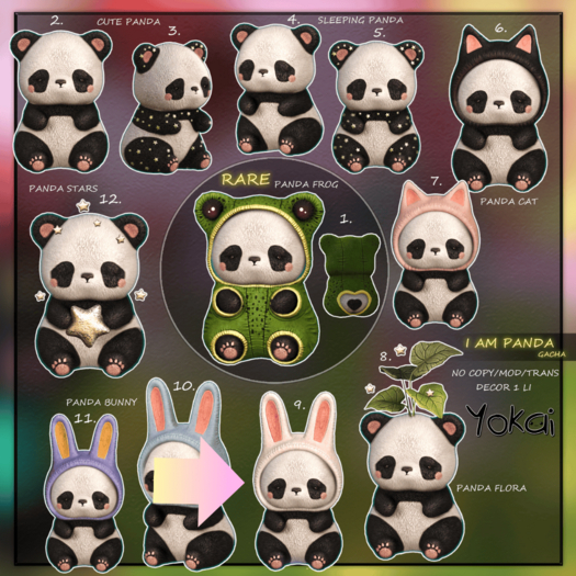 9.YOKAI - I am Panda - Panda Bunny [pink]	
