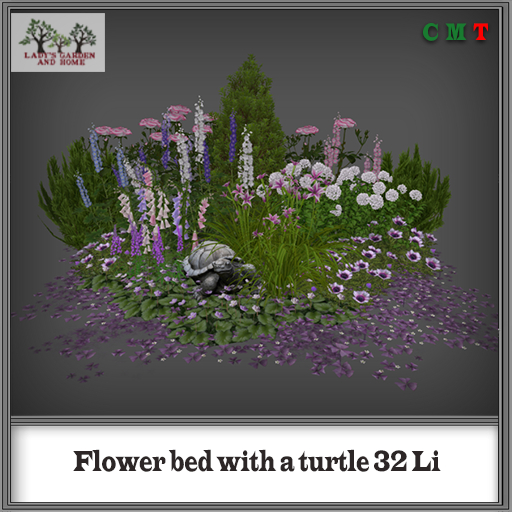 Lady's Garden - Flower bed with a turtle 32 Li