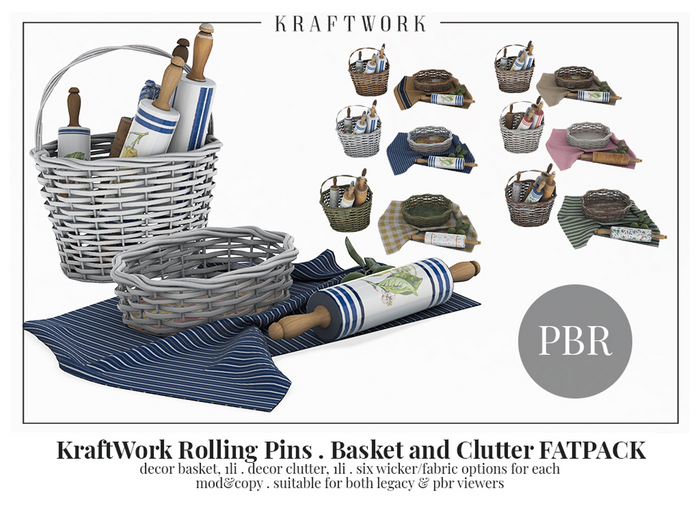 KraftWork Rolling Pins . FATPACK (Add Me) | PBR