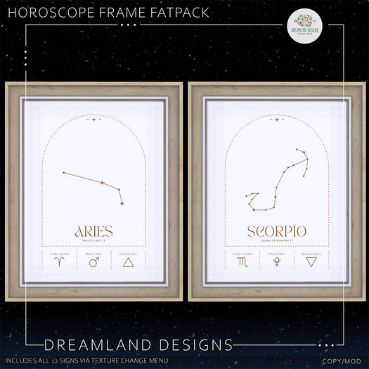 DD Horoscope Frame-Fatpack Texture Changer