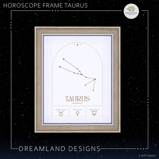 DD Horoscope Frame-Taurus