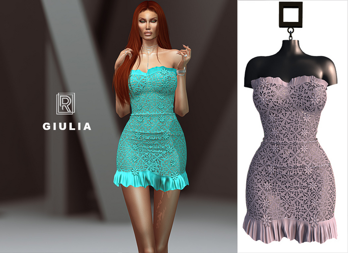 RAPTURE-Dress Giulia-Ocean Pearl