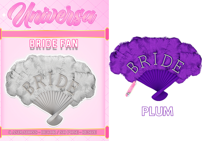 #UNIVERSA - Bride Fan - PLUM