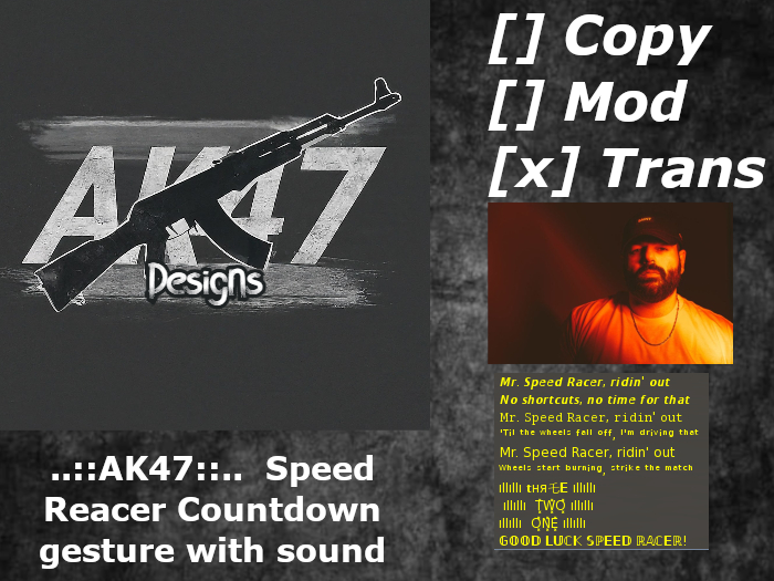..::AK47::..  Speed Racer Countdown Gesture