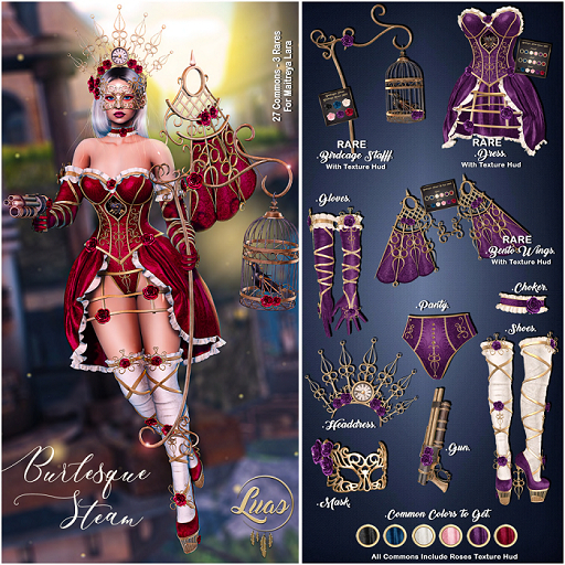 Luas Burlesque Steam SET COMMONS CREAM  (4 PIECES) MAITREYA