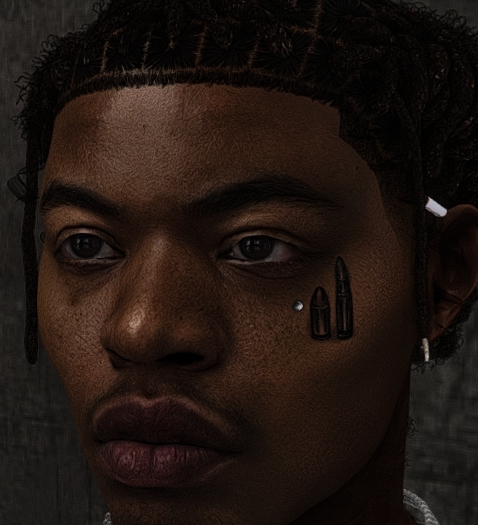 FR ~ Eli Bullets Cheek Tattoo