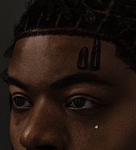FR ~ Eli Bullets Forehead Tattoo