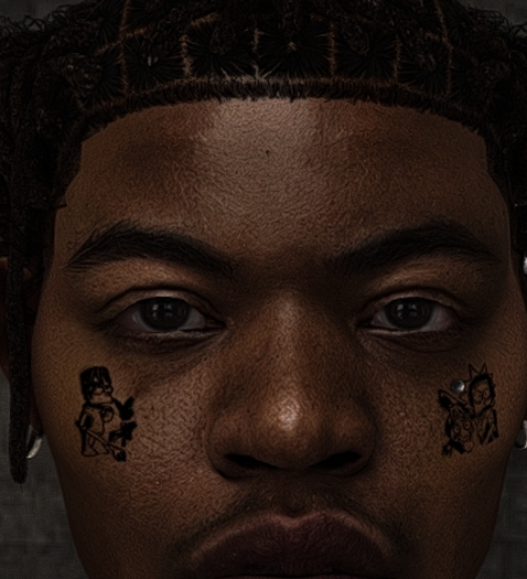 FR ~ Eli RANDOM Face Tattoo