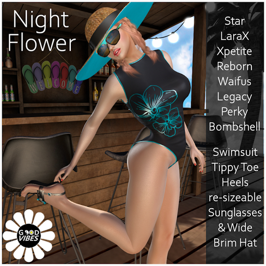 GoodVibes Night Flower Teal