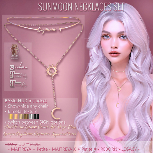 *AvaWay* SUNMOON Necklaces Set
