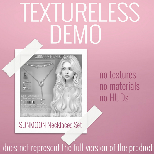 TEXTURELESS DEMO *AvaWay* SUNMOON Necklaces Set