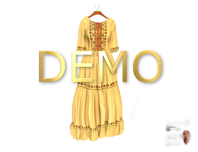 {amiable}Mesh Cotton Embroidered Maxi Dress(DEMO)