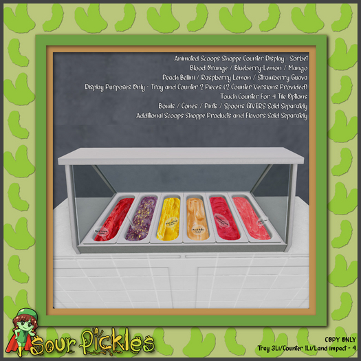 [SP] Two Scoops Shoppe Counter Display -  Sorbet