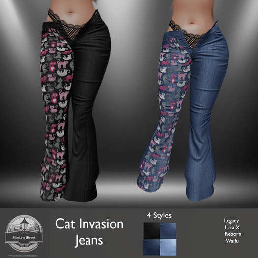 Mostyn St - Cat Invasion Jeans
