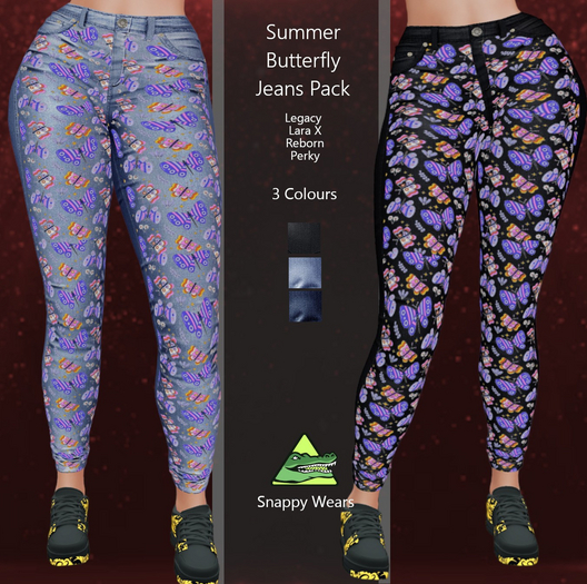 Snappy // Summer Butterfly Jeans