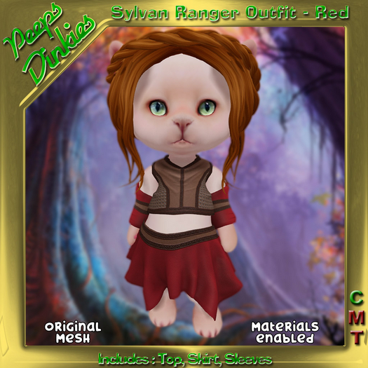 Peeps Dinkies Sylvan Ranger Outfit - Red