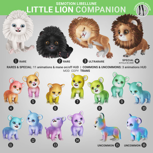 SEmotion Libellune Little Lion Companion RARE 02