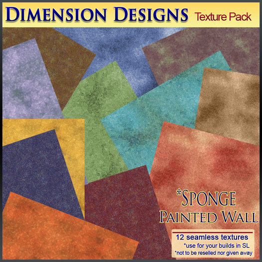 Dimension Designs L$10 Sponge Painted Wall Textures