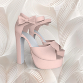 Beige Bow High Heels Reborn