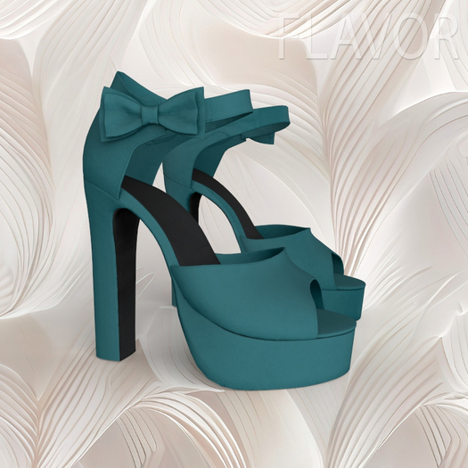 Turqoise Bow High Heels Reborn