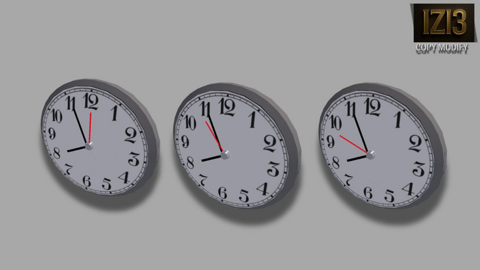 Mesh Clock - Scripted & Animated (Copy & Modify)