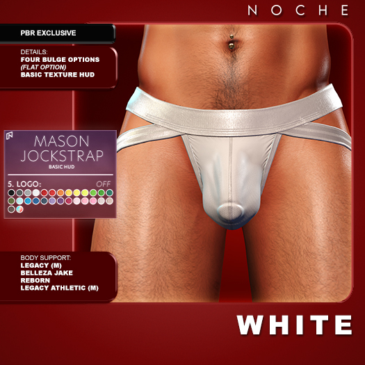 Noche. Mason Jockstrap White