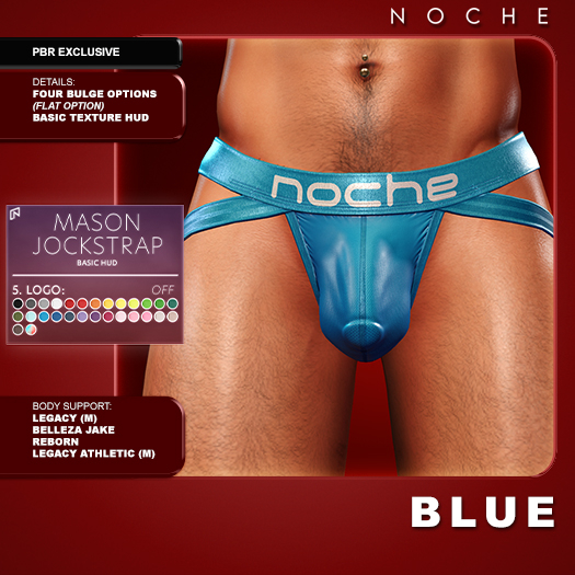 Noche. Mason Jockstrap Blue
