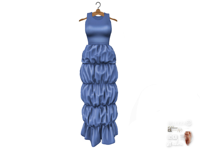 {amiable}Mesh Sharring Balloon Maxi Dress06