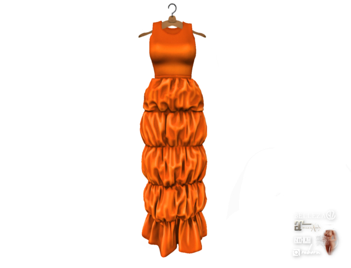 {amiable}Mesh Sharring Balloon Maxi Dress09