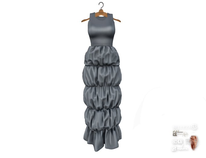 {amiable}Mesh Sharring Balloon Maxi Dress10