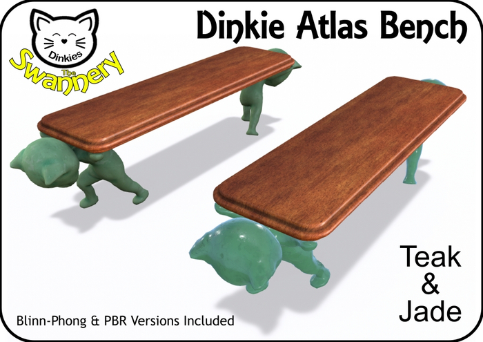Dinkie Atlas Bench - Teak & Jade