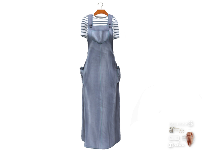 {amiable}Mesh Back Slit Maxi jumper Dress06