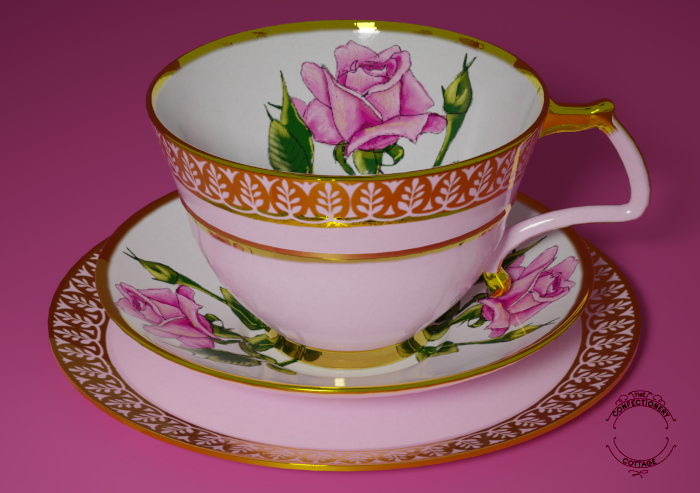 TCC - The Rose Garden Tea Cup/Plate/Saucer TRIO