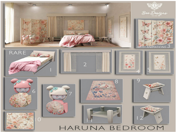 01 Bee Designs Haruna Bedroom  RARE