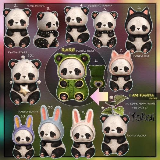 1.YOKAI - I am Panda - Panda Frog RARE