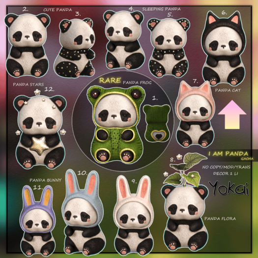 6.YOKAI - I am Panda - Panda Cat [black]