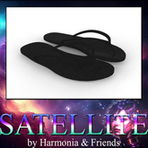Black Flip Flops STAR