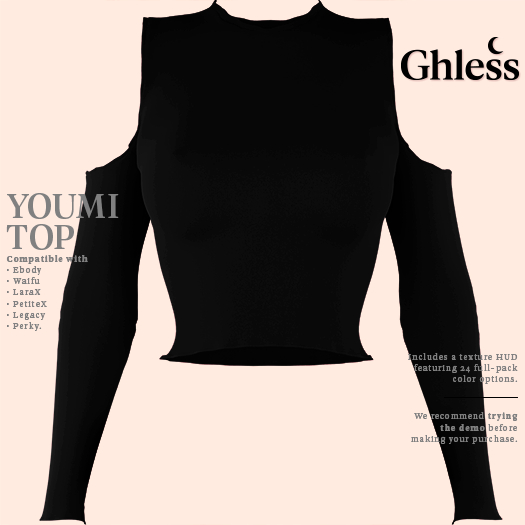 Ghless. Youmi Top - Black