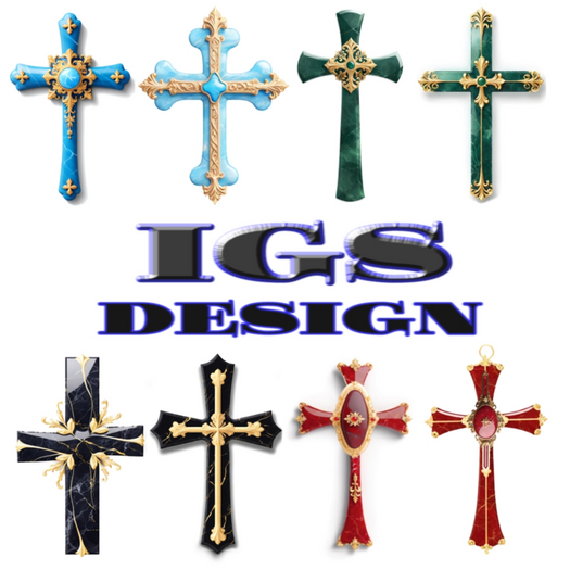 1024*1024 8 PNG Marble Crosses Pack