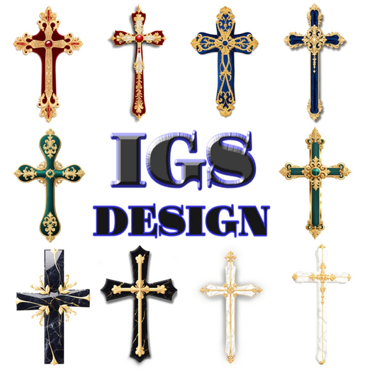 FULL PERM 22 PNG Crosses Set, different styles